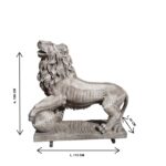 Statua Leone con sfera altezza 106 cm - immagine 3