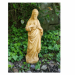 STATUA DEL CUORE DI GESU' ATEZZA 53 CM COLORE SFUMATO GIALLO OCRA - immagine 3