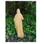 STATUA DEL CUORE DI GESU' ATEZZA 53 CM COLORE SFUMATO GIALLO OCRA - immagine 5