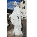COPPIA DI STATUE - MADONNA IMMACOLATA E CUORE DI GESU'  ALTEZZA 130 CM COLORE BIANCO - immagine 9