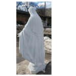 COPPIA DI STATUE - MADONNA IMMACOLATA E CUORE DI GESU'  ALTEZZA 130 CM COLORE BIANCO - immagine 11