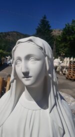 STATUA MADONNA DI LOURDES CON BERNARDETTE ALT. 160 CM - immagine 6