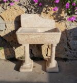 Lavandino con gocciolatoio con basi 80x40 cm