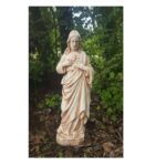STATUA DEL CUORE DI GESU' ALTEZZA 53 CM COLORE SFUMATO ROSA ANTICO