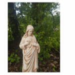 STATUA DEL CUORE DI GESU' ALTEZZA 53 CM COLORE SFUMATO ROSA ANTICO - immagine 2