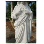 COPPIA DI STATUE - MADONNA IMMACOLATA E CUORE DI GESU'  ALTEZZA 130 CM COLORE BIANCO - immagine 10