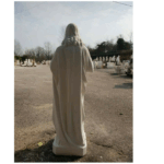 COPPIA DI STATUE - MADONNA IMMACOLATA E CUORE DI GESU'  ALTEZZA 130 CM COLORE BIANCO - immagine 12