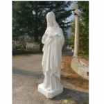 COPPIA DI STATUE - MADONNA IMMACOLATA E CUORE DI GESU'  ALTEZZA 130 CM COLORE BIANCO - immagine 5