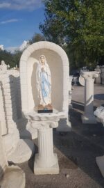 CUPOLA COMPLETA DI COLONNA CON STATUA DELLA MADONNA DI LOURDES - immagine 2