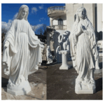 COPPIA DI STATUE - MADONNA LOURDES E MADONNA DI LOURDES ALTEZZA 130 CM