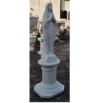 STATUA DELLA MADONNA DI LOURDES CON COLONNA ALTEZZA 128 CM - immagine 2