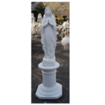 STATUA DELLA MADONNA DI LOURDES CON COLONNA ALTEZZA 128 CM
