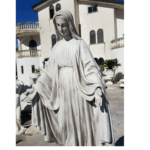 STATUA DELLA MADONNA IMMACOLATA ALTEZZA 130 CM COLORE SFUMATO GRIGIO - immagine 3