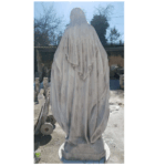 STATUA DELLA MADONNA IMMACOLATA ALTEZZA 130 CM COLORE SFUMATO GRIGIO - immagine 4