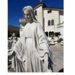 STATUA DELLA MADONNA IMMACOLATA ALTEZZA 130 CM COLORE SFUMATO GRIGIO - immagine 5