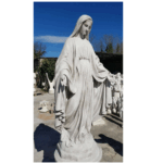 STATUA DELLA MADONNA IMMACOLATA ALTEZZA 130 CM COLORE SFUMATO GRIGIO - immagine 6