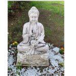 STATUA BUDDHA CON BASE ALTEZZA 112 CM