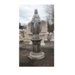 STATUA DELLA MADONNA IMMACOLATA CON BASE COLORE SFUMATO GRIGIO