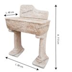 Lavandino unica vasca completo 80x40 cm - immagine 2