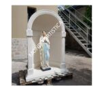 CUPOLA CON STATUA DELLA MADONNA DI LOURDES DIPINTA A MANO - immagine 2