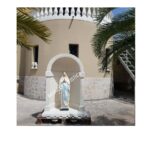 CUPOLA CON STATUA DELLA MADONNA DI LOURDES DIPINTA A MANO - immagine 6