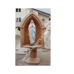 CUPOLA CON STATUA DELLA MADONNA DI LOURDES BASE IN CEMENTO 157 CM
