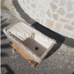 Lavandino con gocciolatoio 80x40x22 cm - Reversibile - immagine 4