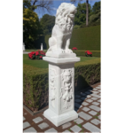 Statua leone con colonna altezza 122 cm