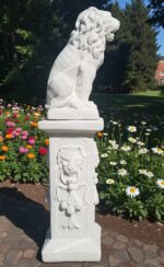 Statua leone con colonna altezza 122 cm - immagine 4