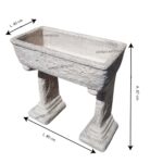 Lavandino unica vasca con basi 80x40 cm - immagine 3