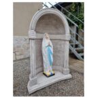 CUPOLA CON STATUA DELLA MADONNA DI LOURDES DIPINTA A MANO - immagine 4