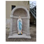 CUPOLA CON STATUA DELLA MADONNA DI LOURDES DIPINTA A MANO