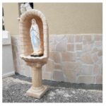 CUPOLA COMPLETA DI COLONNA CON STATUA DELLA MADONNA DI LOURDES - immagine 3