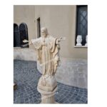 STATUA DEL CUORE DI GESU' CON BRACCIA APERTE + BASE ALTEZZA 138 CM - immagine 2