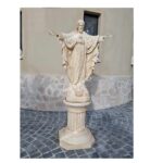 STATUA DEL CUORE DI GESU' CON BRACCIA APERTE + BASE ALTEZZA 138 CM - immagine 6