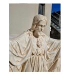 STATUA DEL CUORE DI GESU' CON BRACCIA APERTE + BASE ALTEZZA 138 CM - immagine 7