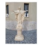 STATUA DEL CUORE DI GESU' CON BRACCIA APERTE + BASE ALTEZZA 138 CM - immagine 8
