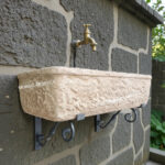 Lavandino 1 vasca 80x40x22 cm - Completo di staffe in ferro