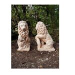 COPPIA DI LEONI ALTEZZA 56 CM - immagine 2