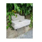 LAVANDINO CON GOCCIOLATOIO E STAFFE IN FERRO - immagine 2