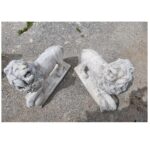 COPPIA DI LEONI CON SFERA ALTEZZA 75 CM - immagine 3