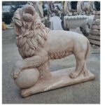 LEONE CON SFERA ALTEZZA 75 CM