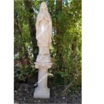 STATUA MADONNA DI LOURDES CON COLONNA ALTEZZA 130 CM