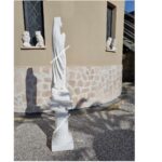 STATUA MADONNA DI LOURDES CON COLONNA ALTEZZA 130 CM - immagine 3