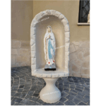 CUPOLA CON BASE E STATUA DELLA MADONNA DI LOURDES ALTEZZA 95,5 CM