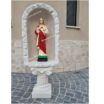 CUPOLA CON BASE E STATUA DEL CUORE DI GESù ALTEZZA 106 CM