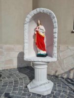 CUPOLA CON BASE E STATUA DEL SACRO CUORE DI GESU' ALTEZZA 135 CM - immagine 3