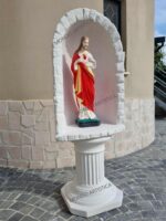 CUPOLA CON BASE E STATUA DEL SACRO CUORE DI GESU' ALTEZZA 135 CM - immagine 5