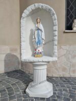 CUPOLA CON BASE E STATUA DELLA MADONNA DI LOURDES ALTEZZA 135 CM - immagine 2