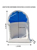 Cupola cielo azzurro altezza 65 cm - Adatta per contenere statue fino a 50 cm di altezza - immagine 7